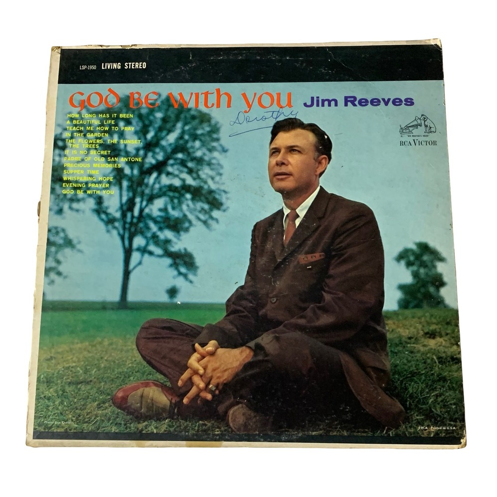 Jim Reeves God Be With You Vinyl LP Living Stereo RCA Victor 1959 Gospel